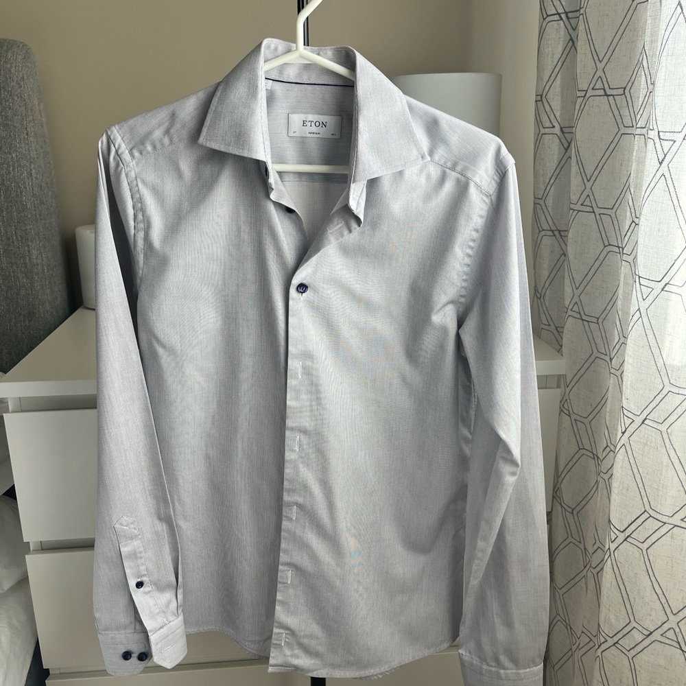 Eton Gray Dress Shirt Classic Tailored Fit